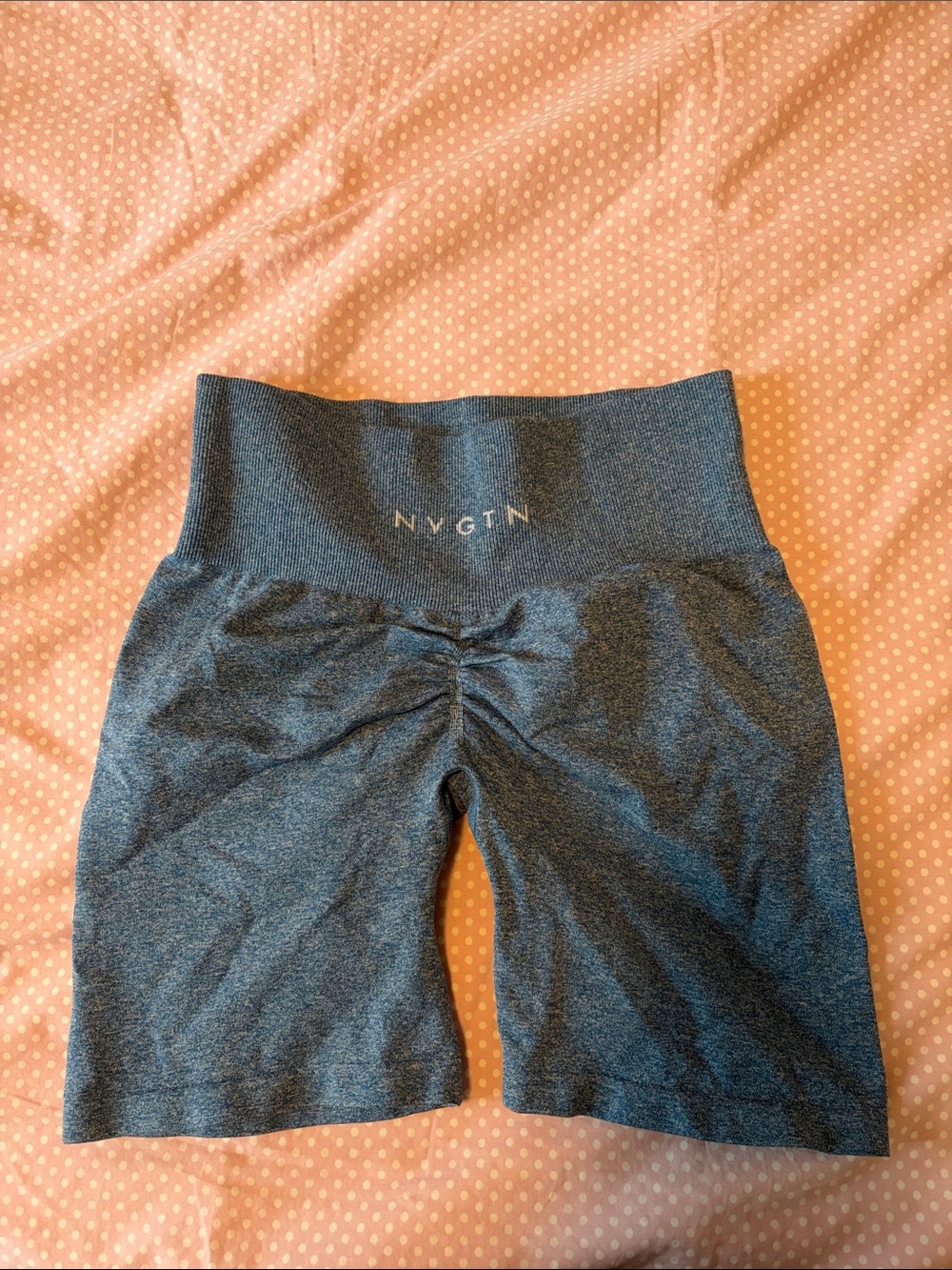 NVGTN High-Rise Scrunch-Back Bike Shorts in Charcoal